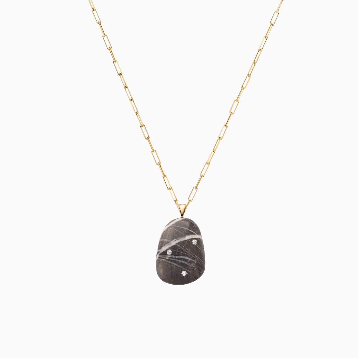 Nessa Designs Jewelry | Necklaces | Ancient Sands Pebble & Diamond