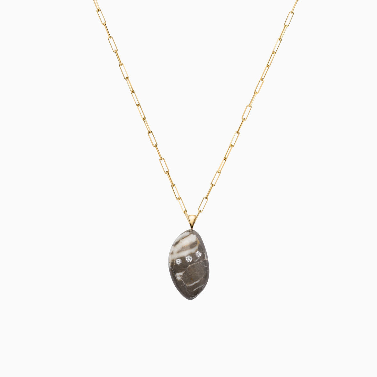 Nessa Designs Jewelry | Necklaces | Ancient Sands Pebble & Diamond
