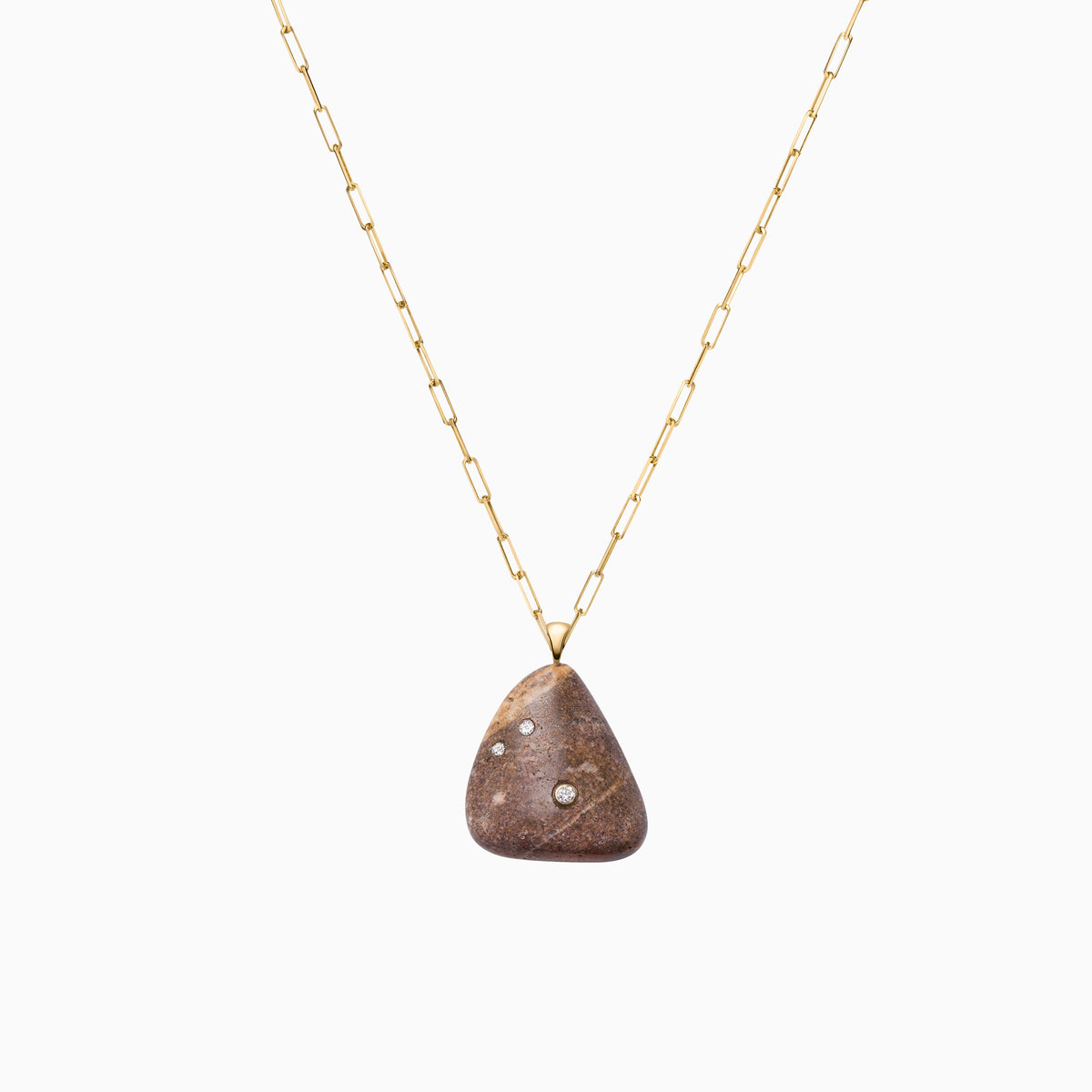 Nessa Designs Jewelry | Necklaces | Atlantic Pebble & Diamond Pendant