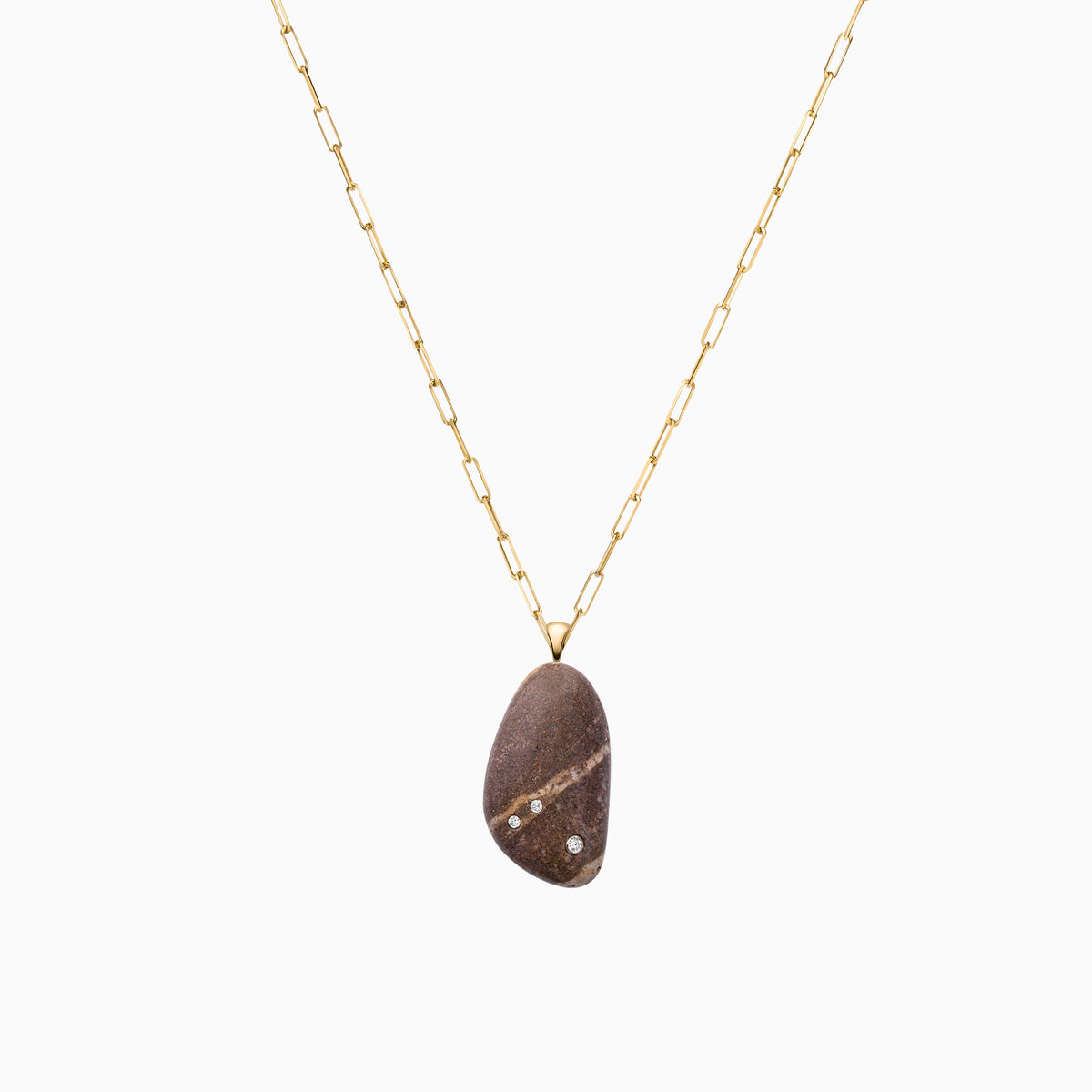 Nessa Designs Jewelry | Necklaces | Atlantic Pebble & Diamond Pendant