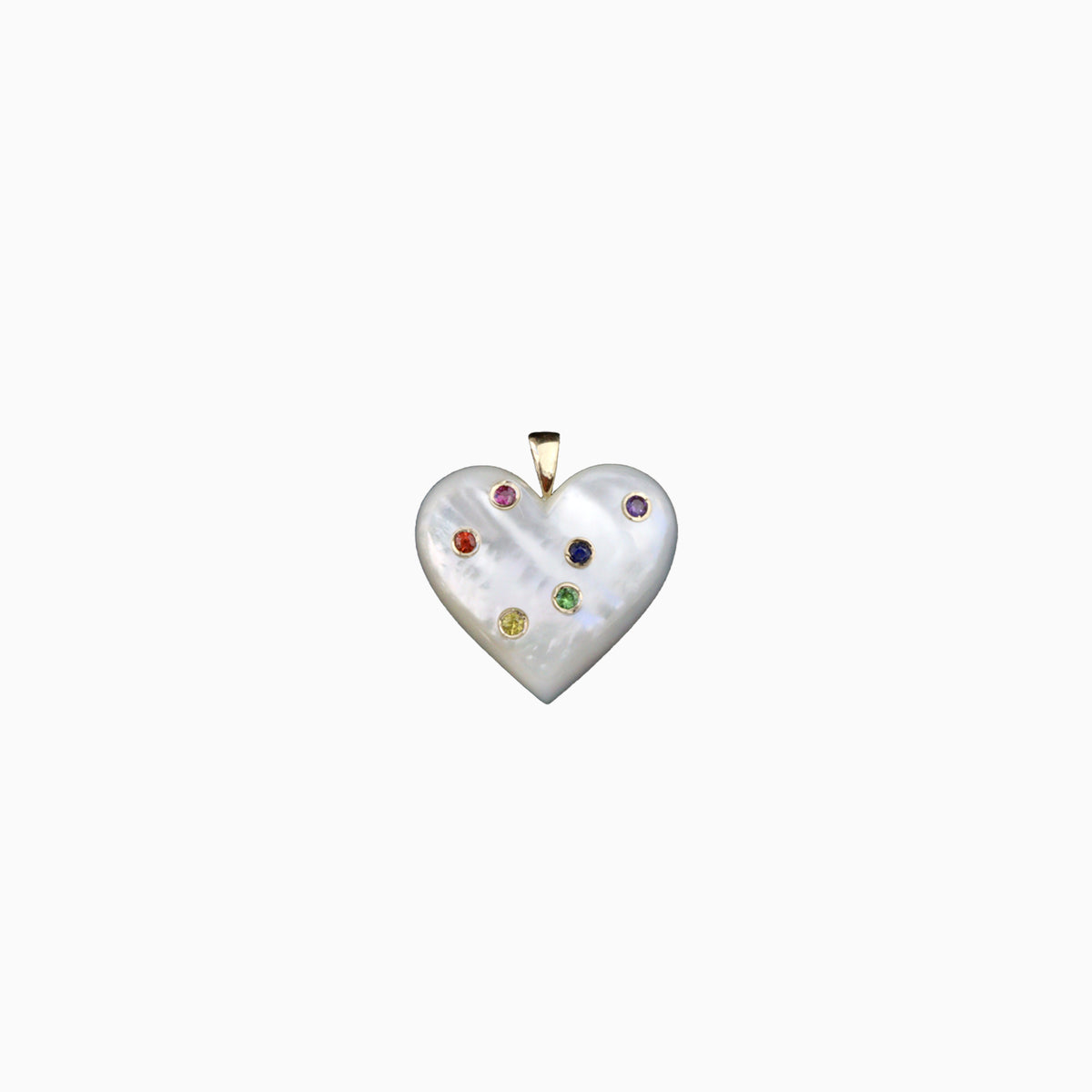 Mother of Pearl Rainbow Gemstone Pendant