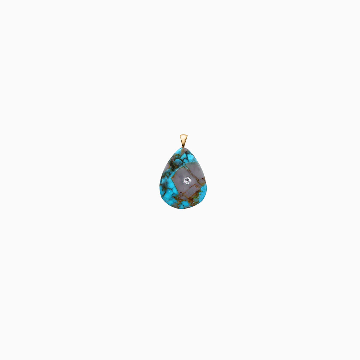 Tranquil Blues Turquoise & Diamond Pendant