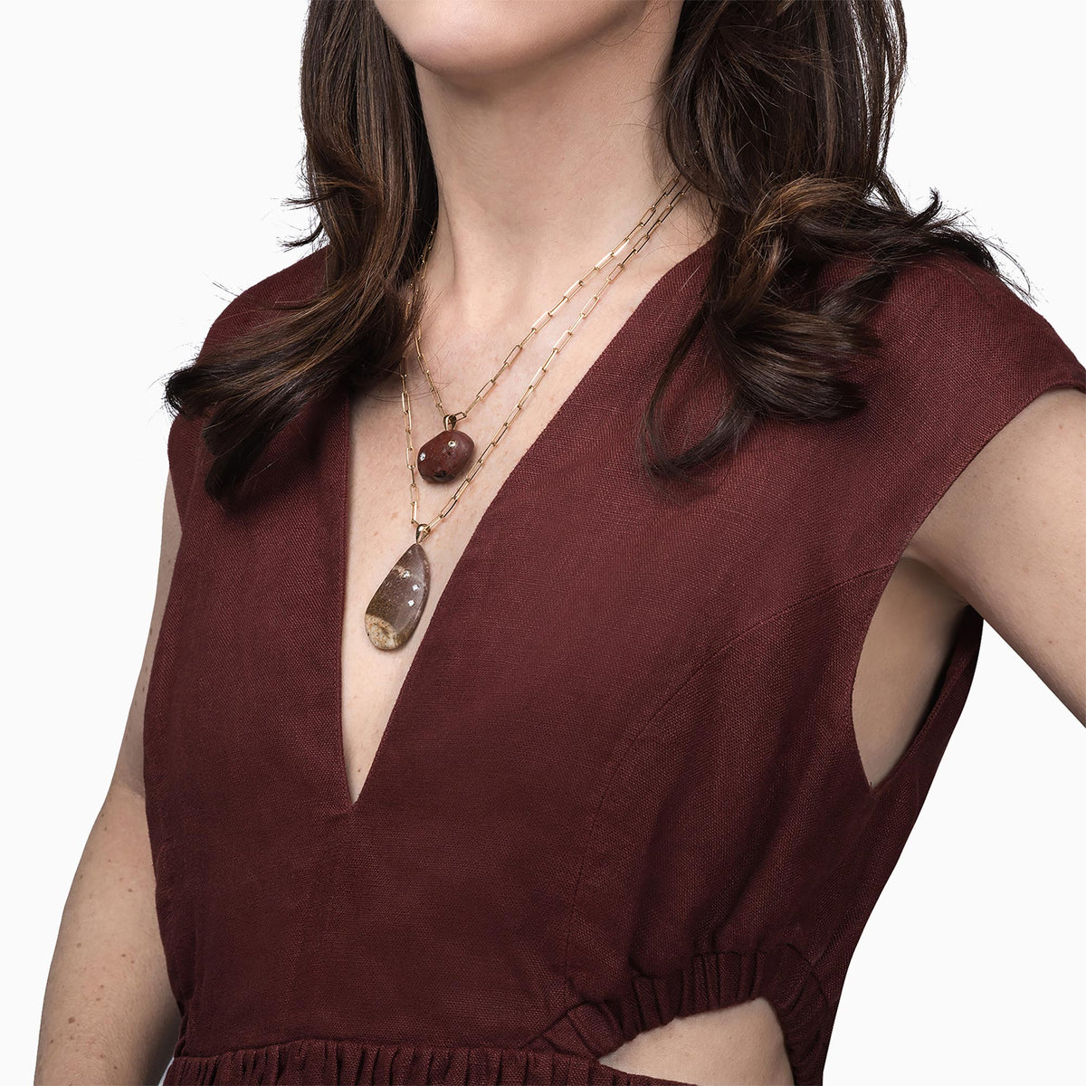 Nessa Designs Jewelry | Necklaces | Glacial Gems Pebble &amp; Diamond