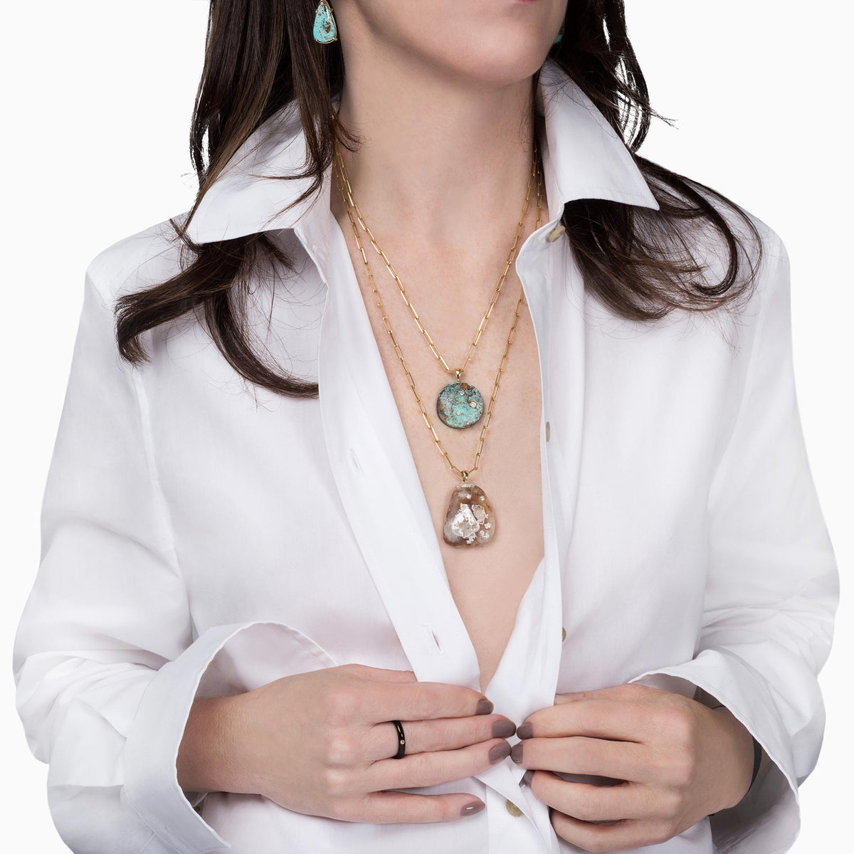 Nessa Designs Jewelry | Necklaces | Tranquil Blues Turquoise &amp; Diamond