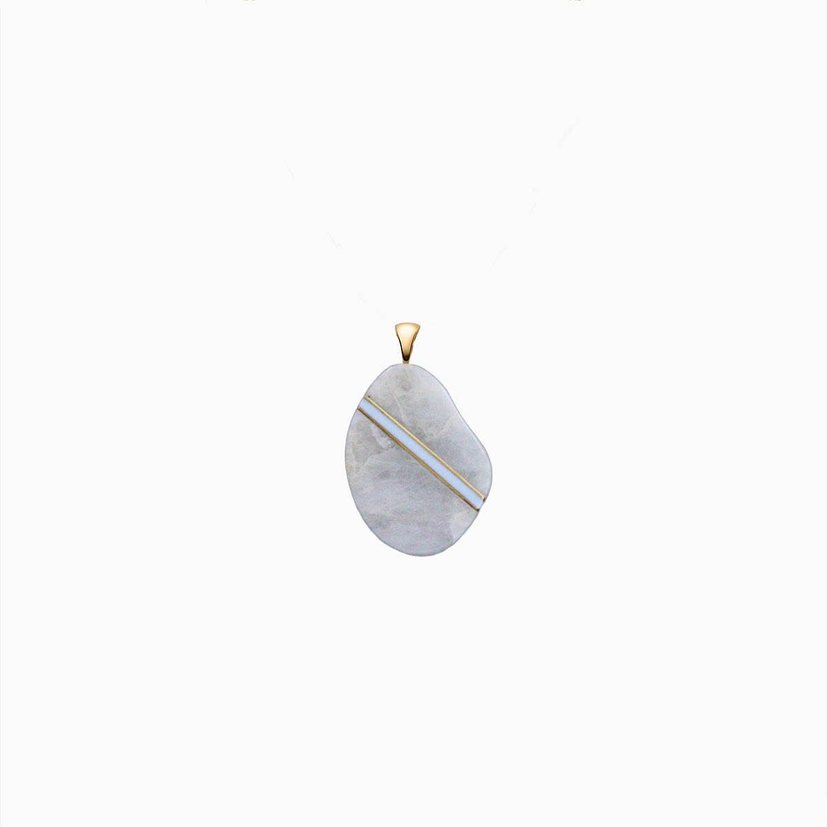 Out East Pebble Pendant with Enamel