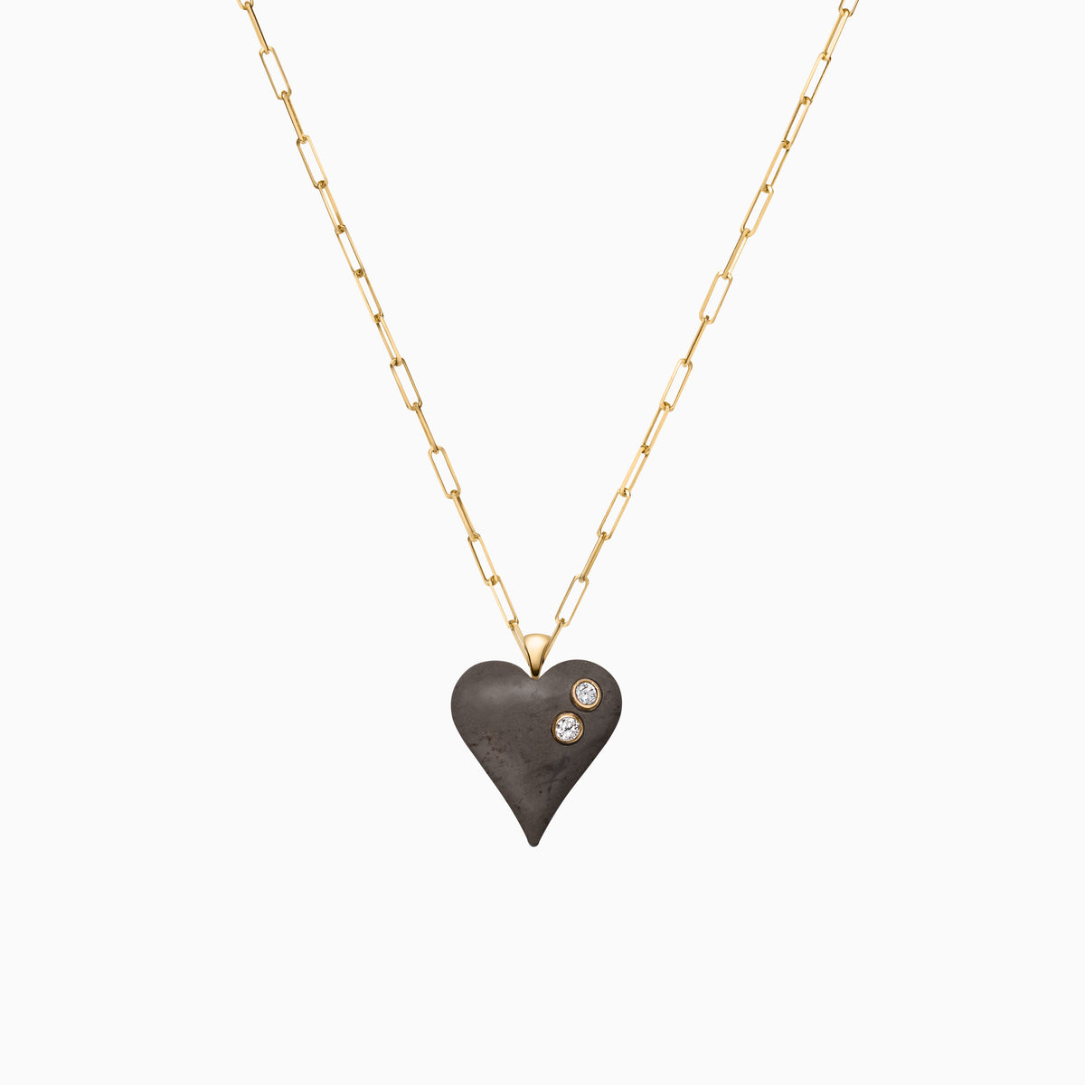 Adriatic Hills Heart &amp; Diamond Pendant