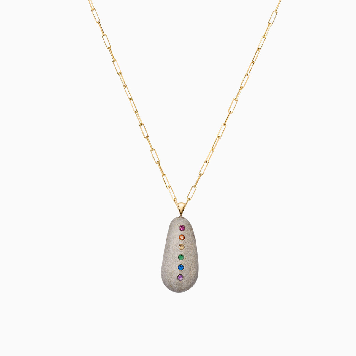 Adriatic Hills Rainbow Gemstone Pendant