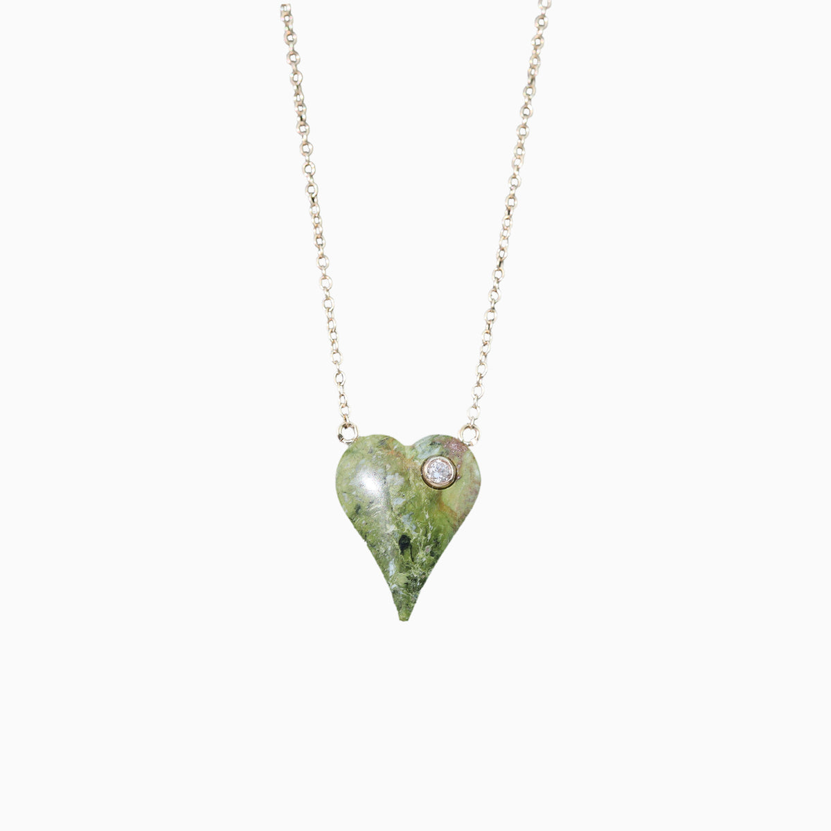Adriatic Hills Heart &amp; Diamond Necklace