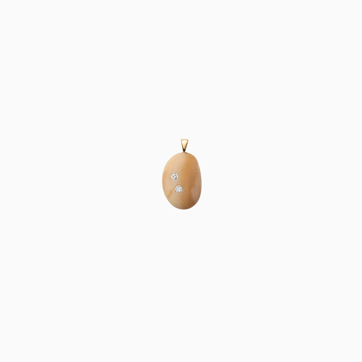 Ancient Sands Pebble &amp; Diamond Pendant