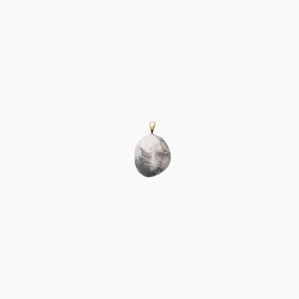 Ancient Sands Pebble &amp; Diamond Pendant