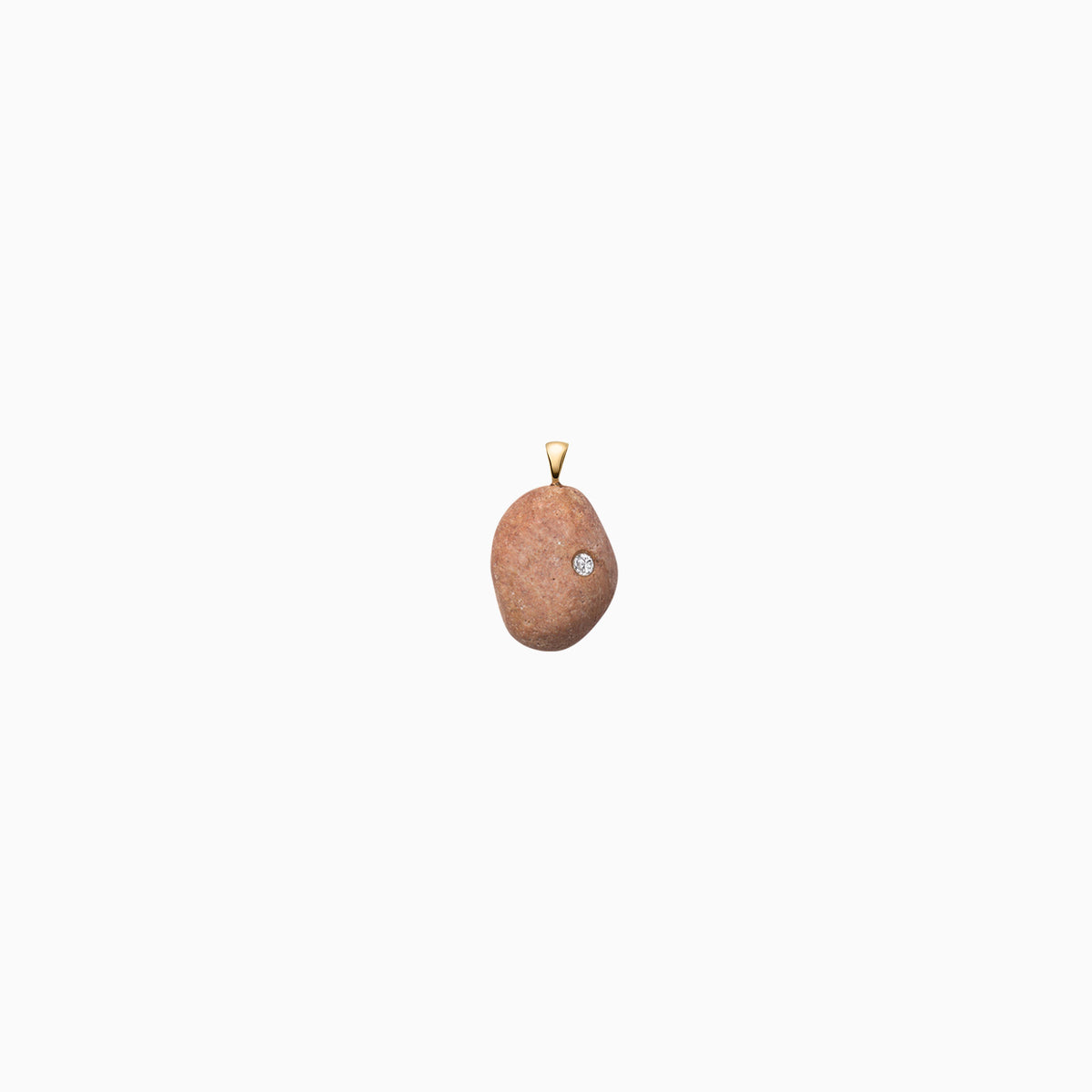 Ancient Sands Pebble &amp; Diamond Pendant