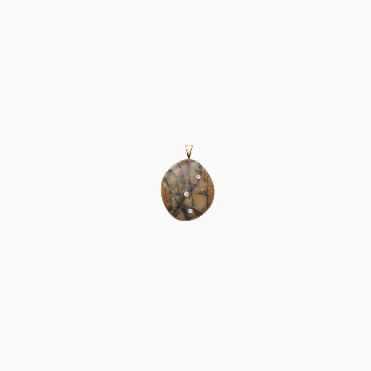 Ancient Sands Pebble &amp; Diamond Pendant