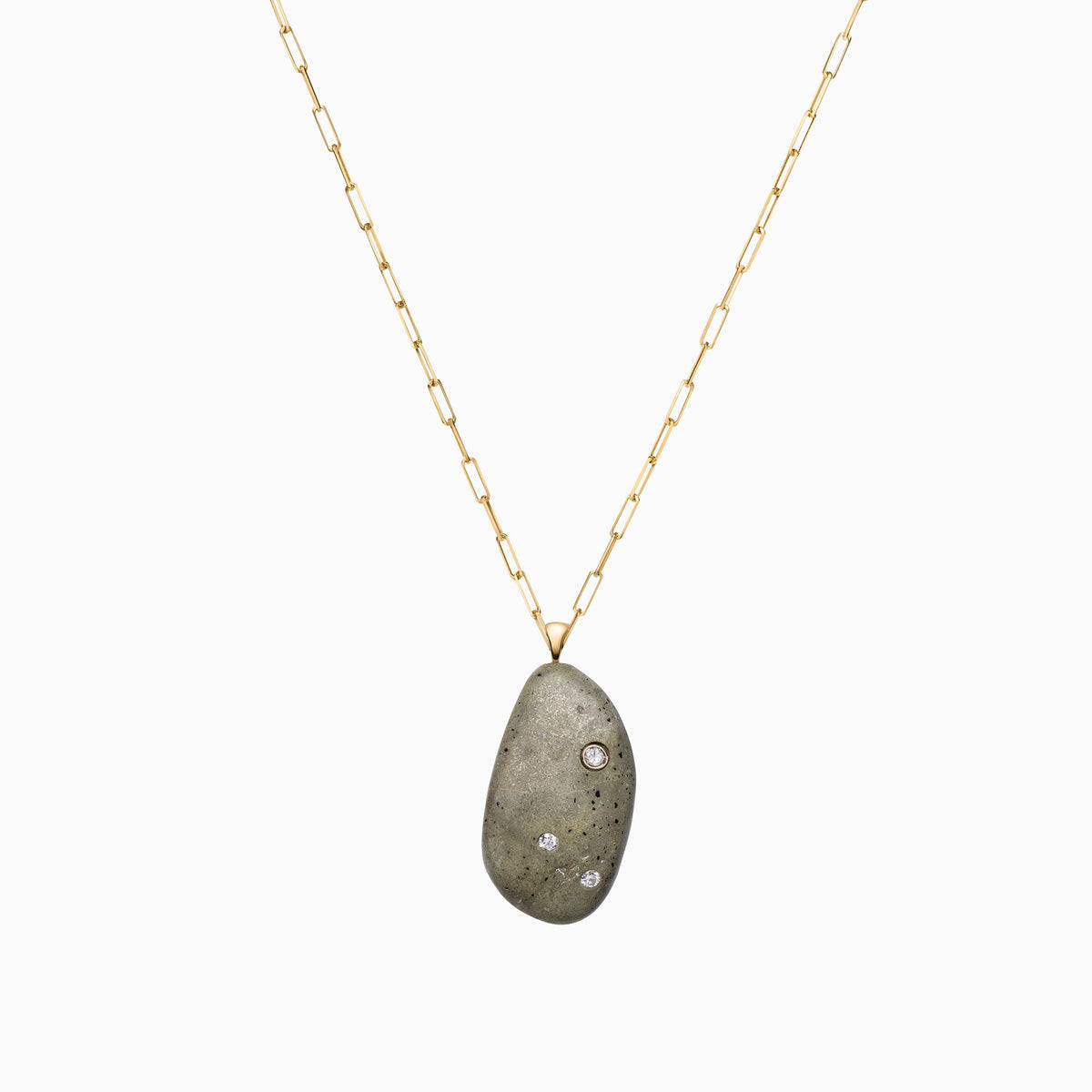 Nessa Designs Jewelry | Necklaces | Glacial Gems Pebble &amp; Diamond