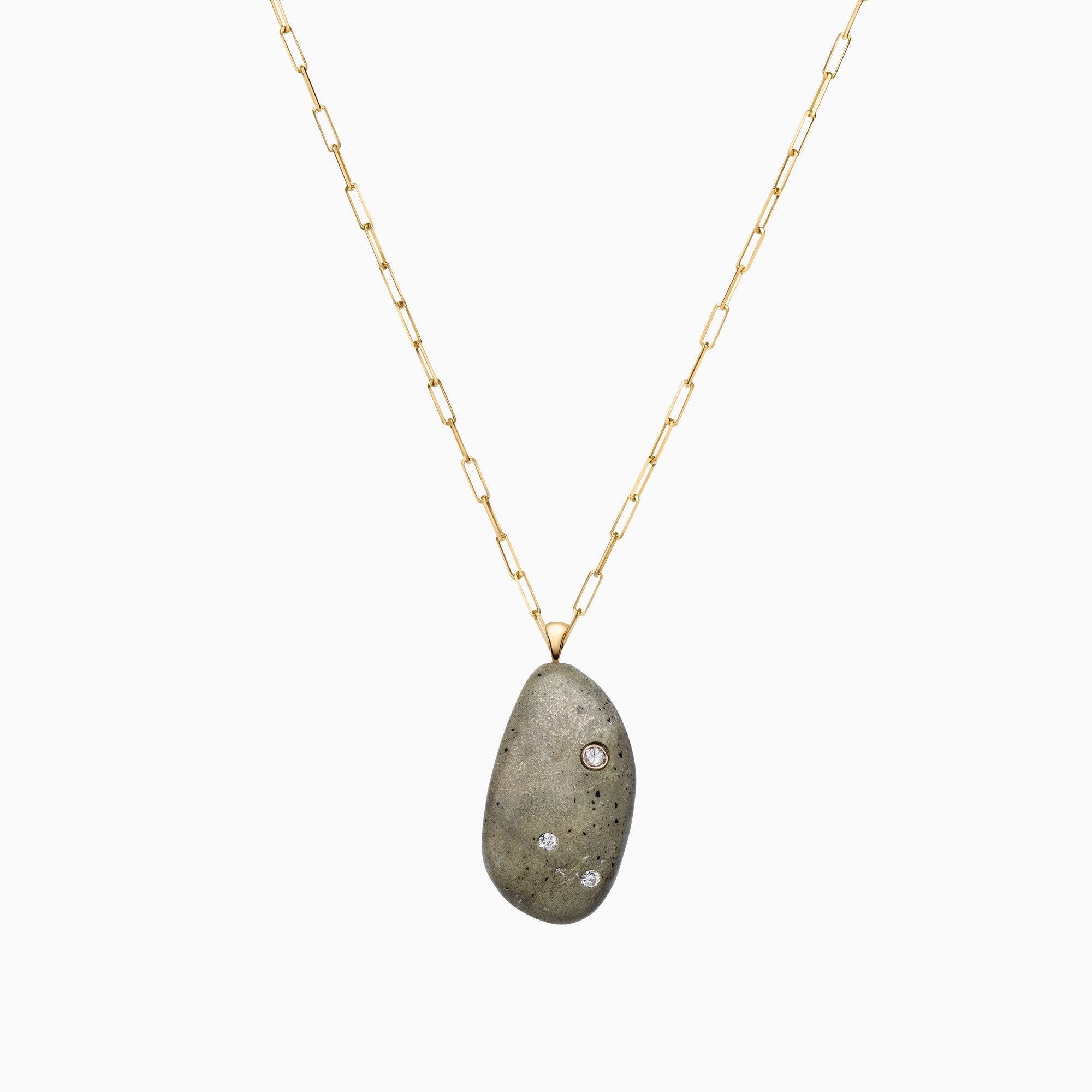Nessa Designs Jewelry | Necklaces | Glacial Gems Pebble & Diamond
