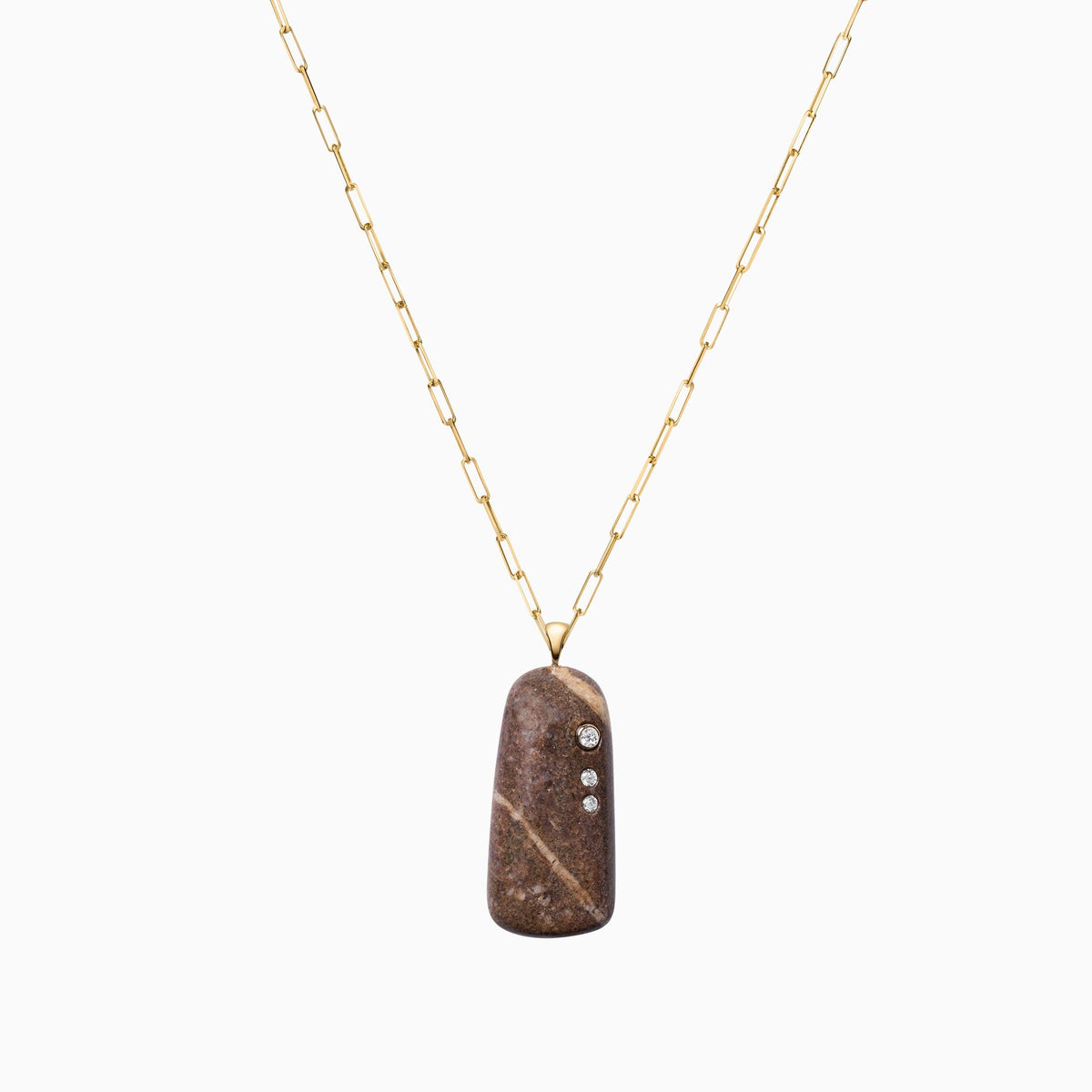 Nessa Designs Jewelry | Necklaces | Atlantic Pebble &amp; Diamond Pendant