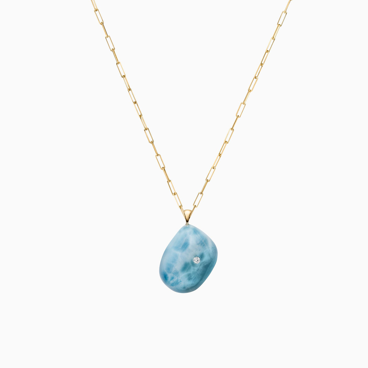 Nessa Designs Jewelry | Necklaces | Vibrant Blues Pebble &amp; Diamond