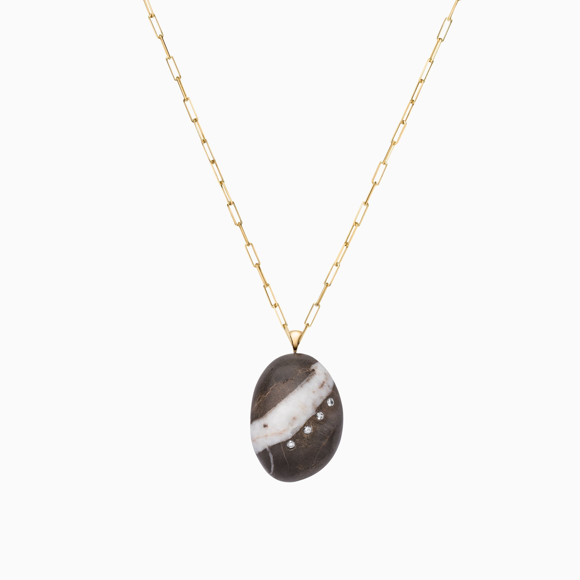 Nessa Designs Jewelry | Necklaces | Ancient Sands Pebble & Diamond