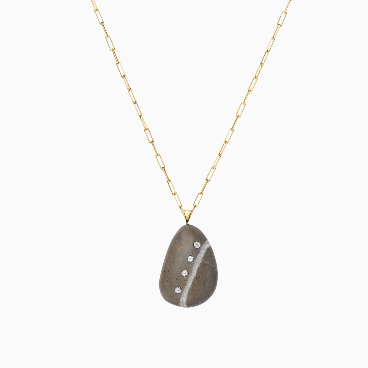 Nessa Designs Jewelry | Necklaces | Ancient Sands Pebble &amp; Diamond