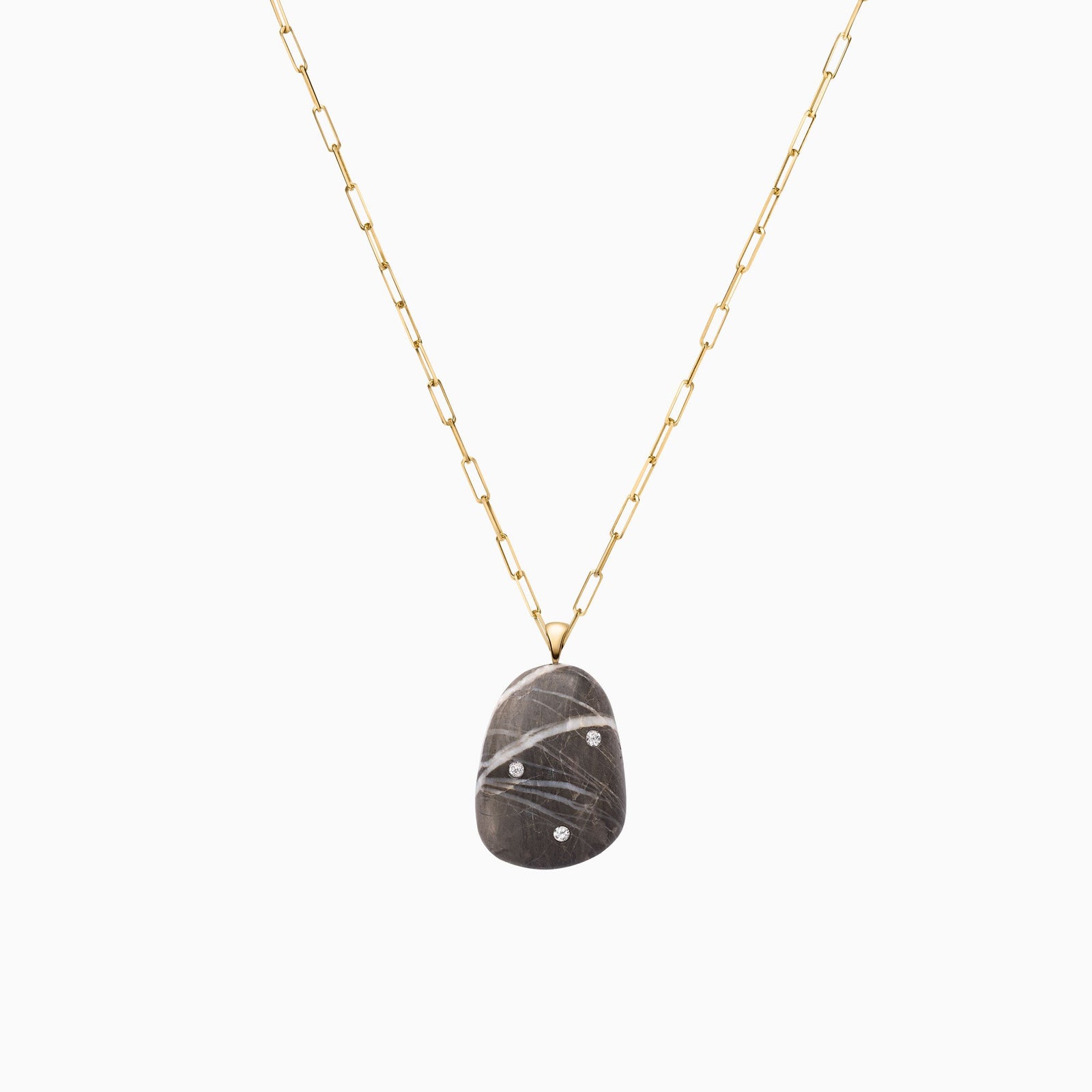 Nessa Designs Jewelry | Necklaces | Ancient Sands Pebble & Diamond