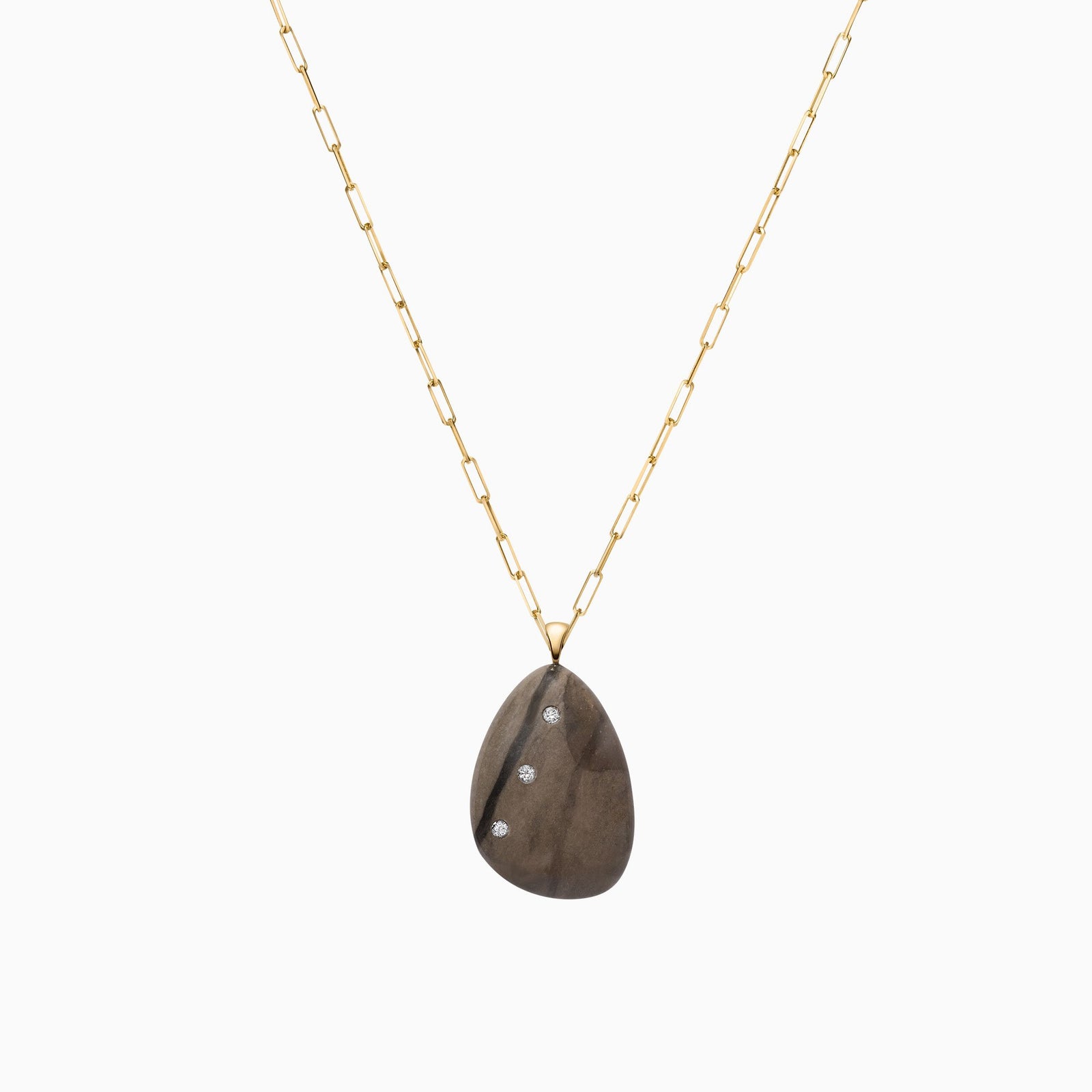 Nessa Designs Jewelry | Necklaces | Ancient Sands Pebble & Diamond