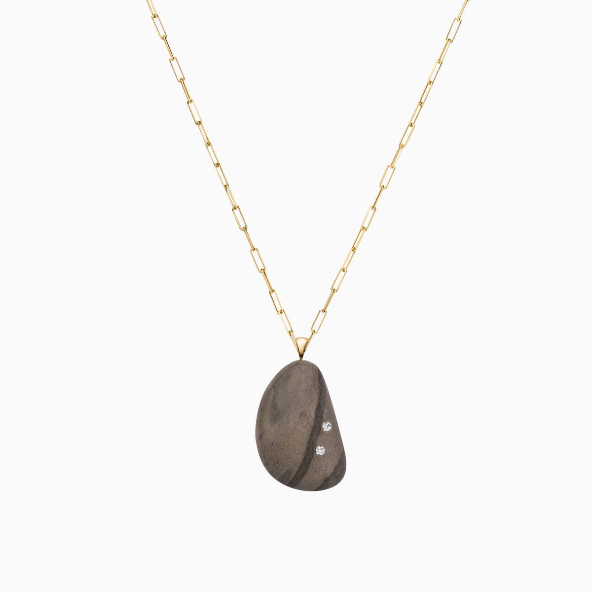 Nessa Designs Jewelry | Necklaces | Ancient Sands Pebble &amp; Diamond