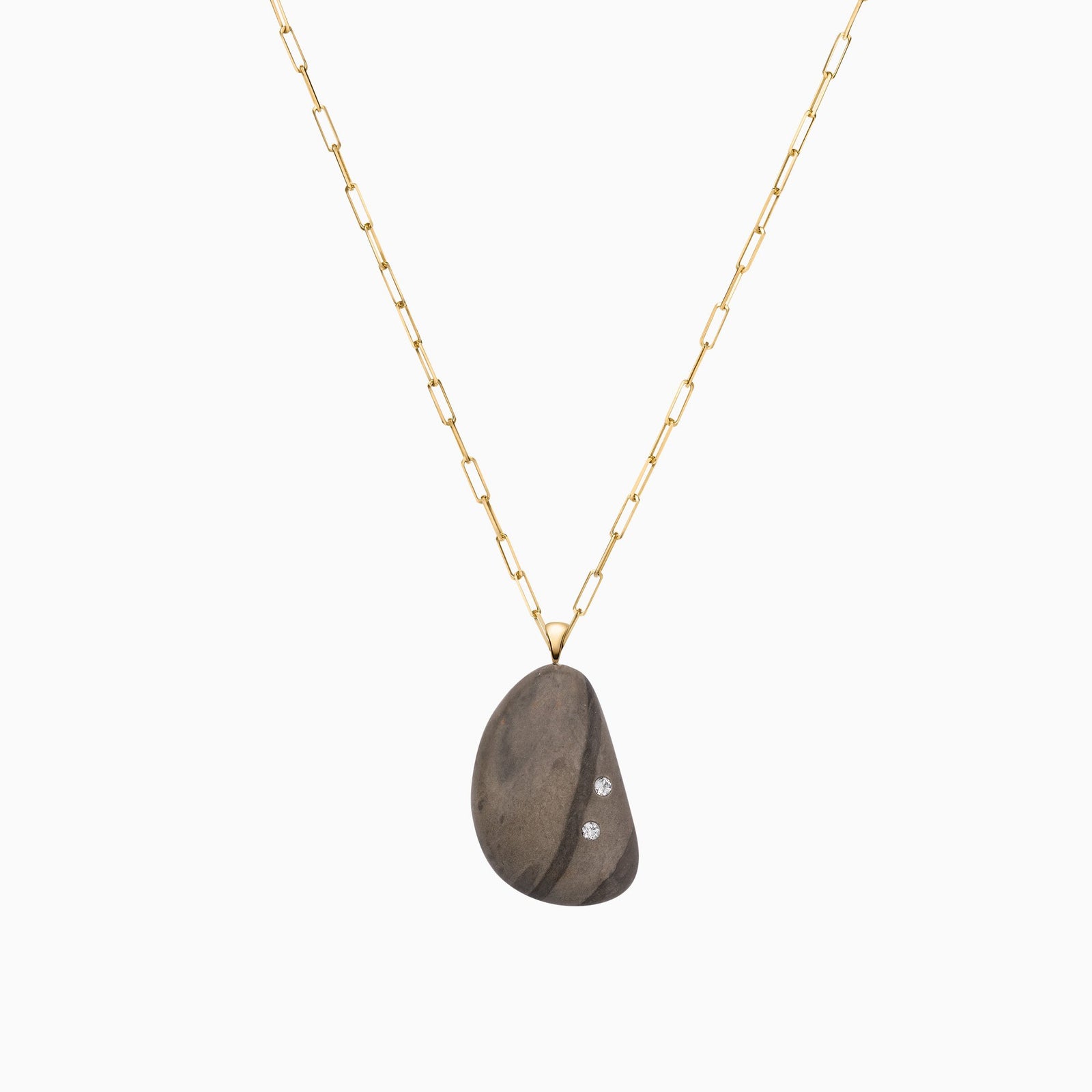 Nessa Designs Jewelry | Necklaces | Ancient Sands Pebble & Diamond
