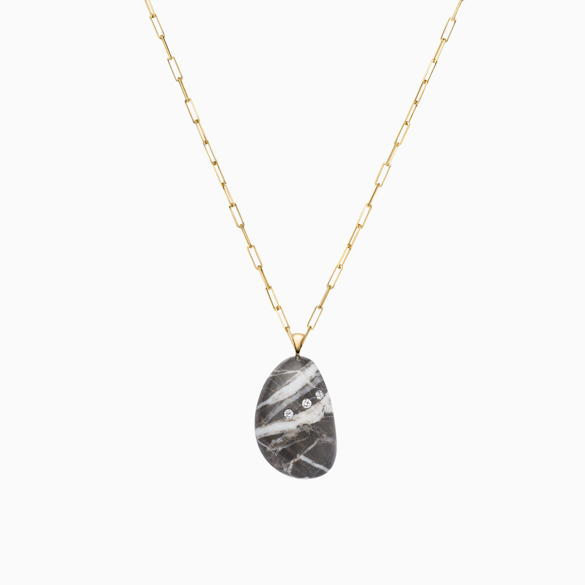 Nessa Designs Jewelry | Necklaces | Ancient Sands Pebble &amp; Diamond