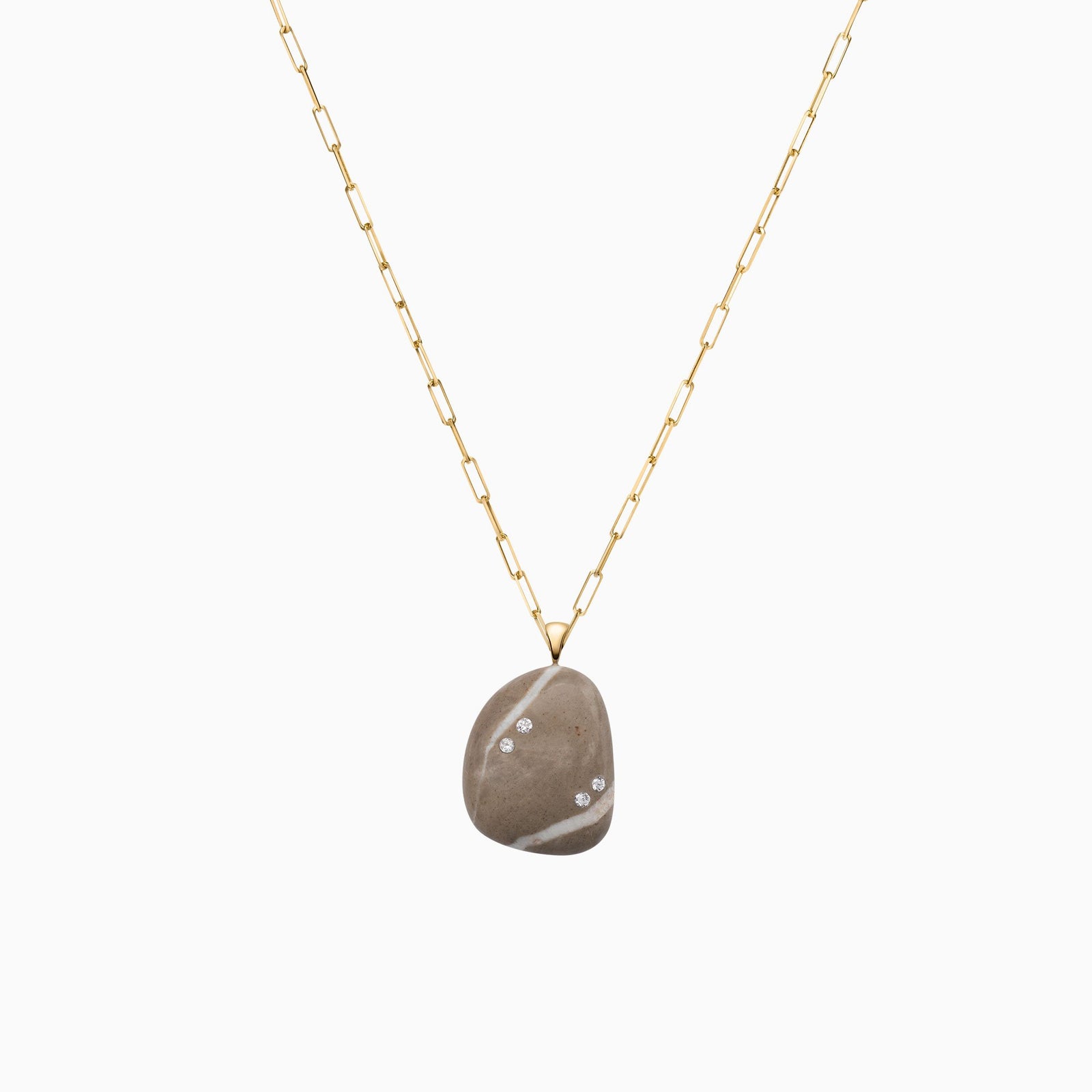 Nessa Designs Jewelry | Necklaces | Ancient Sands Pebble & Diamond