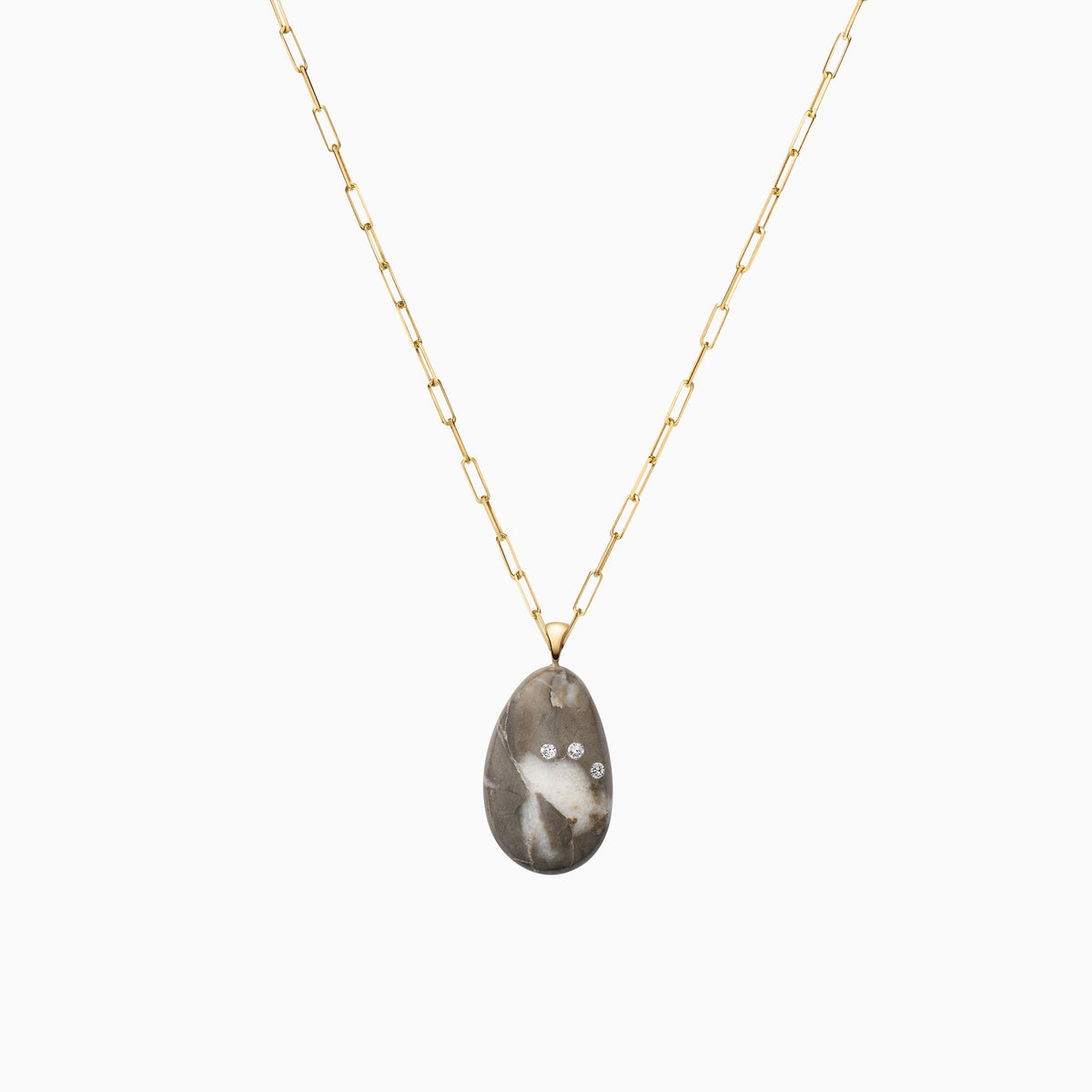 Nessa Designs Jewelry | Necklaces | Ancient Sands Pebble &amp; Diamond