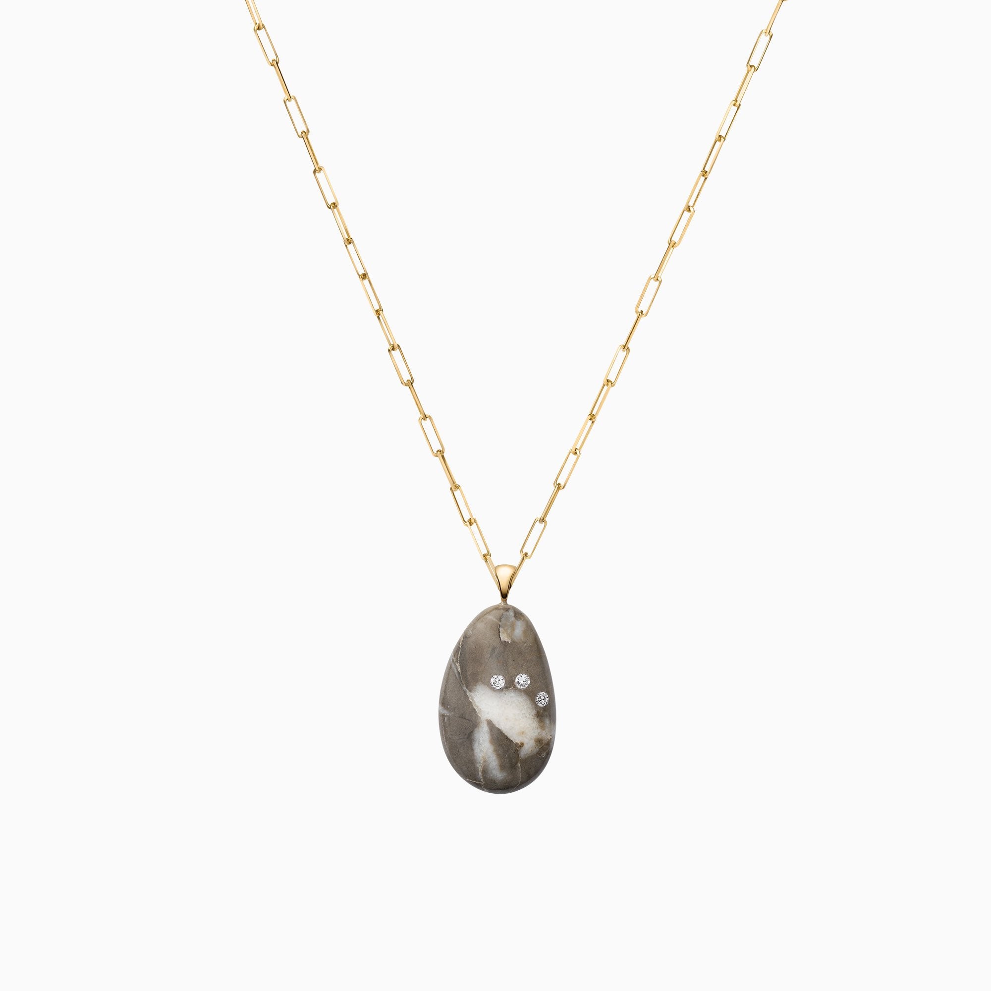 Nessa Designs Jewelry | Necklaces | Ancient Sands Pebble & Diamond