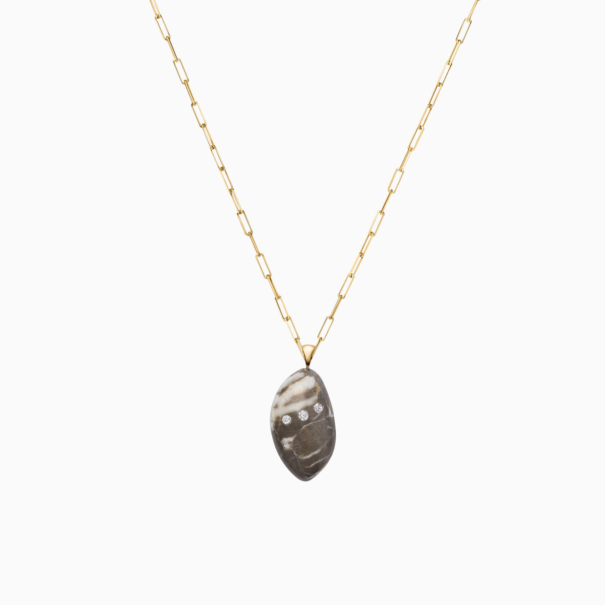Nessa Designs Jewelry | Necklaces | Ancient Sands Pebble &amp; Diamond