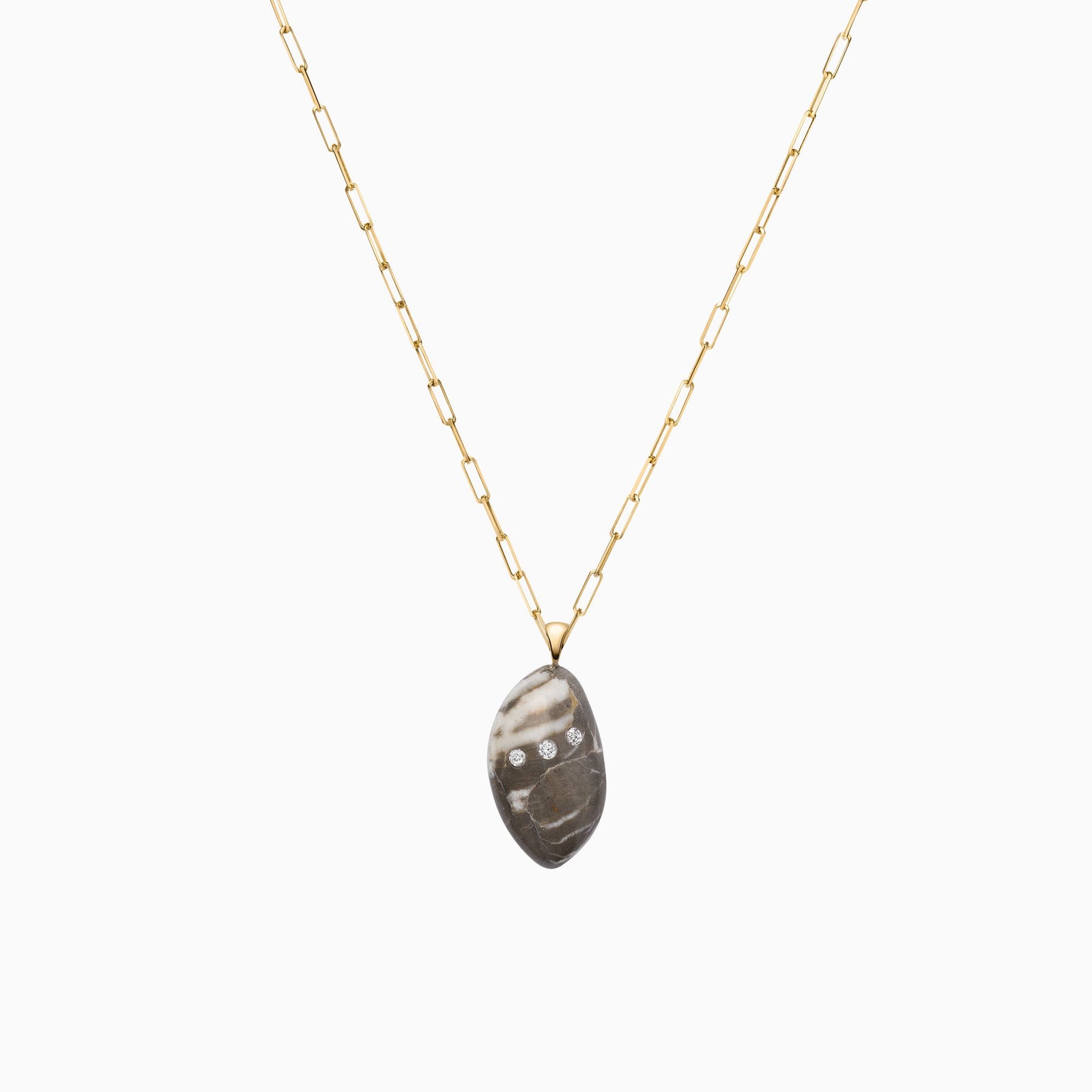 Nessa Designs Jewelry | Necklaces | Ancient Sands Pebble & Diamond
