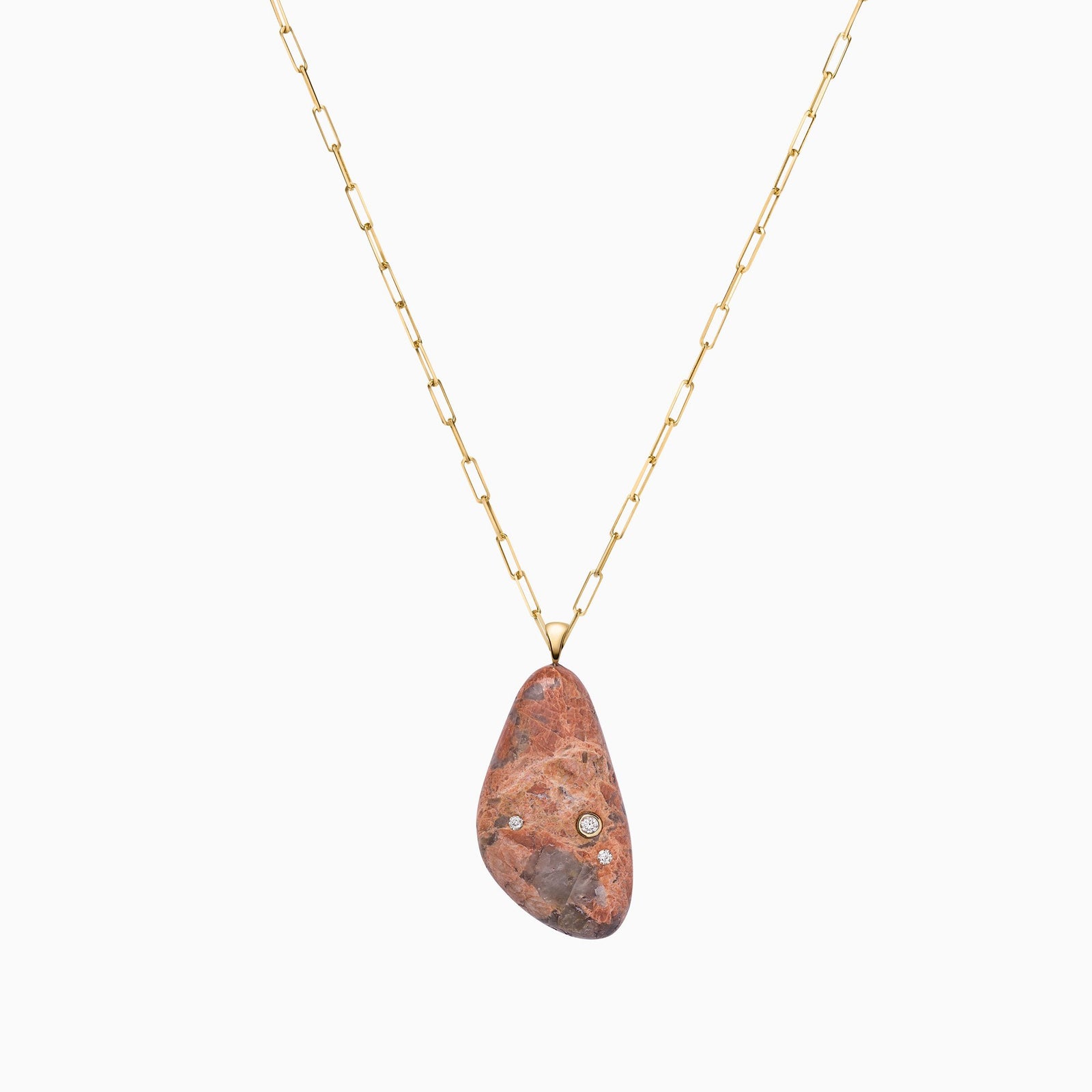 Nessa Designs Jewelry | Necklaces | Mountain Desert Pebble & Diamond