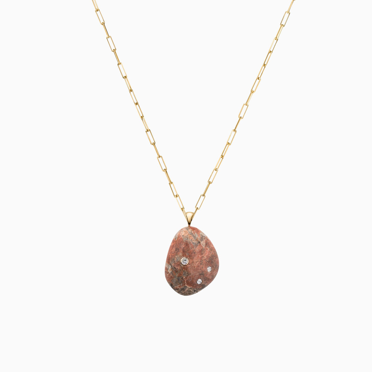 Nessa Designs Jewelry | Necklaces | Mountain Desert Pebble &amp; Diamond