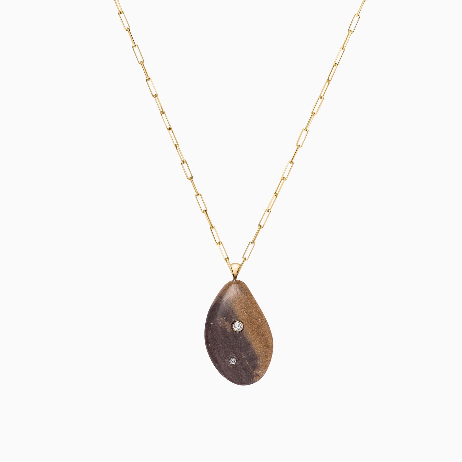 Nessa Designs Jewelry | Necklaces | Mountain Desert Pebble & Diamond
