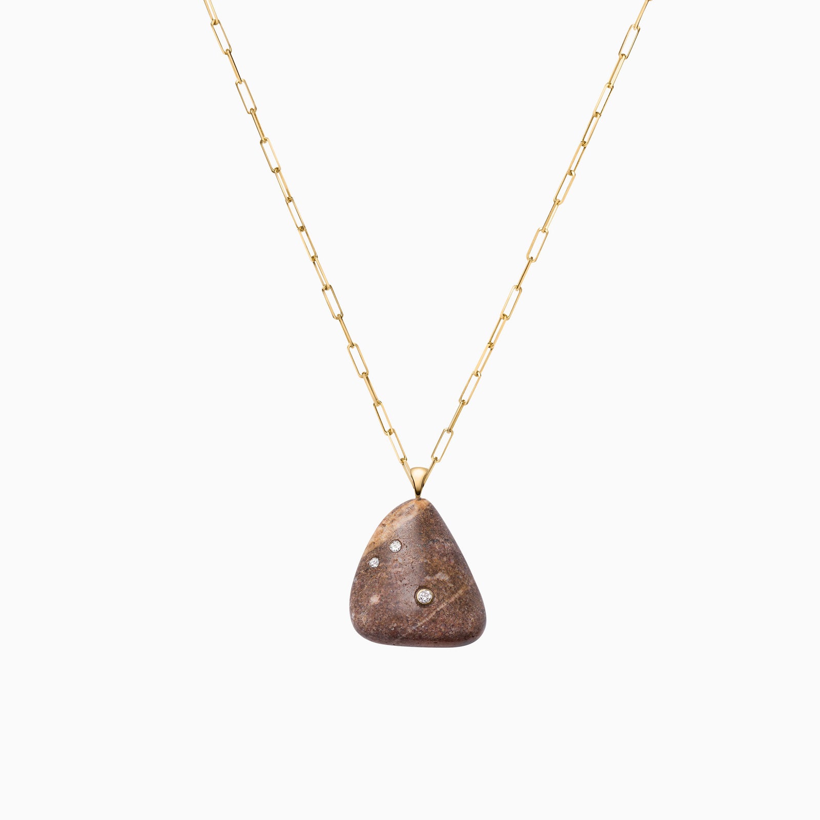 Nessa Designs Jewelry | Necklaces | Atlantic Pebble & Diamond Pendant