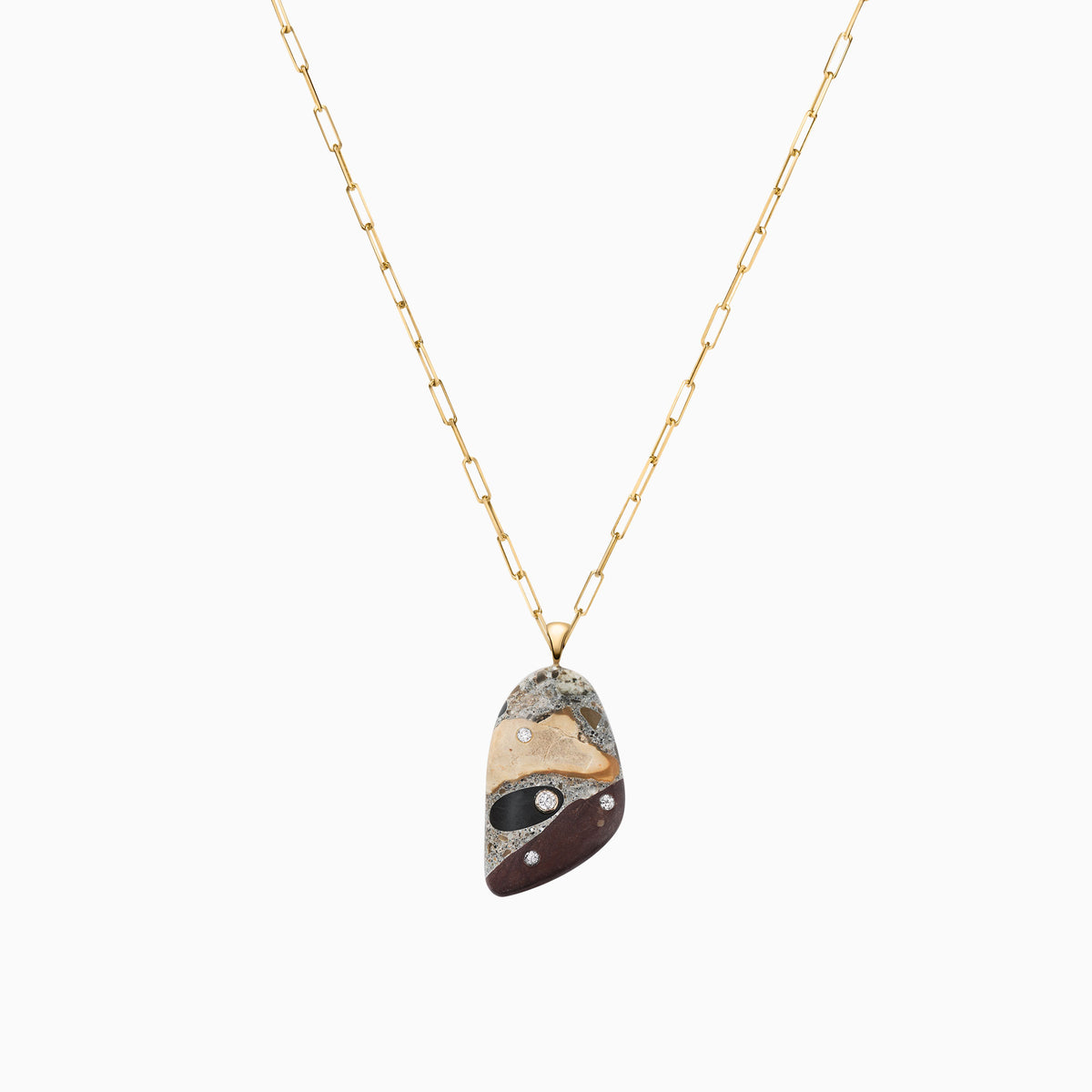 Nessa Designs Jewelry | Necklaces | Ancient Sands Pebble &amp; Diamond